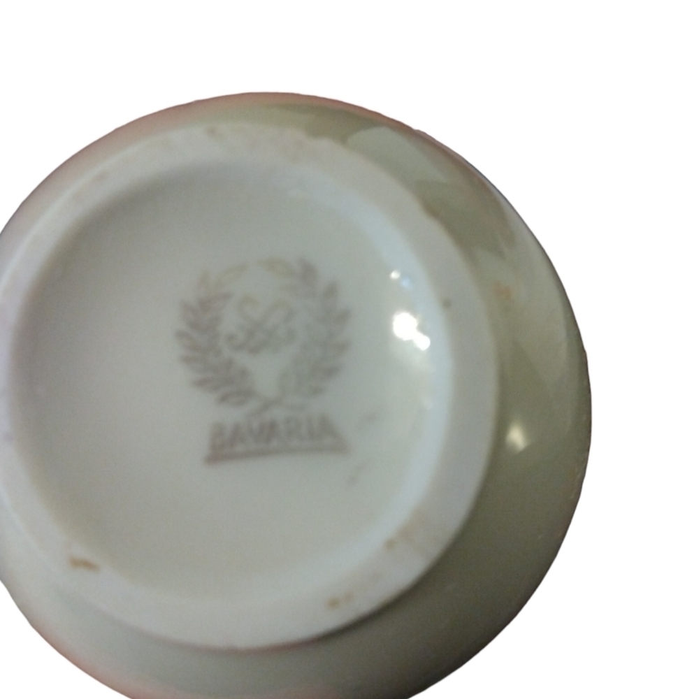 Bavaria Porcelain Painted Black/Gold Floral w. White Base 4.75" Mini Pitcher - Picture 6 of 8